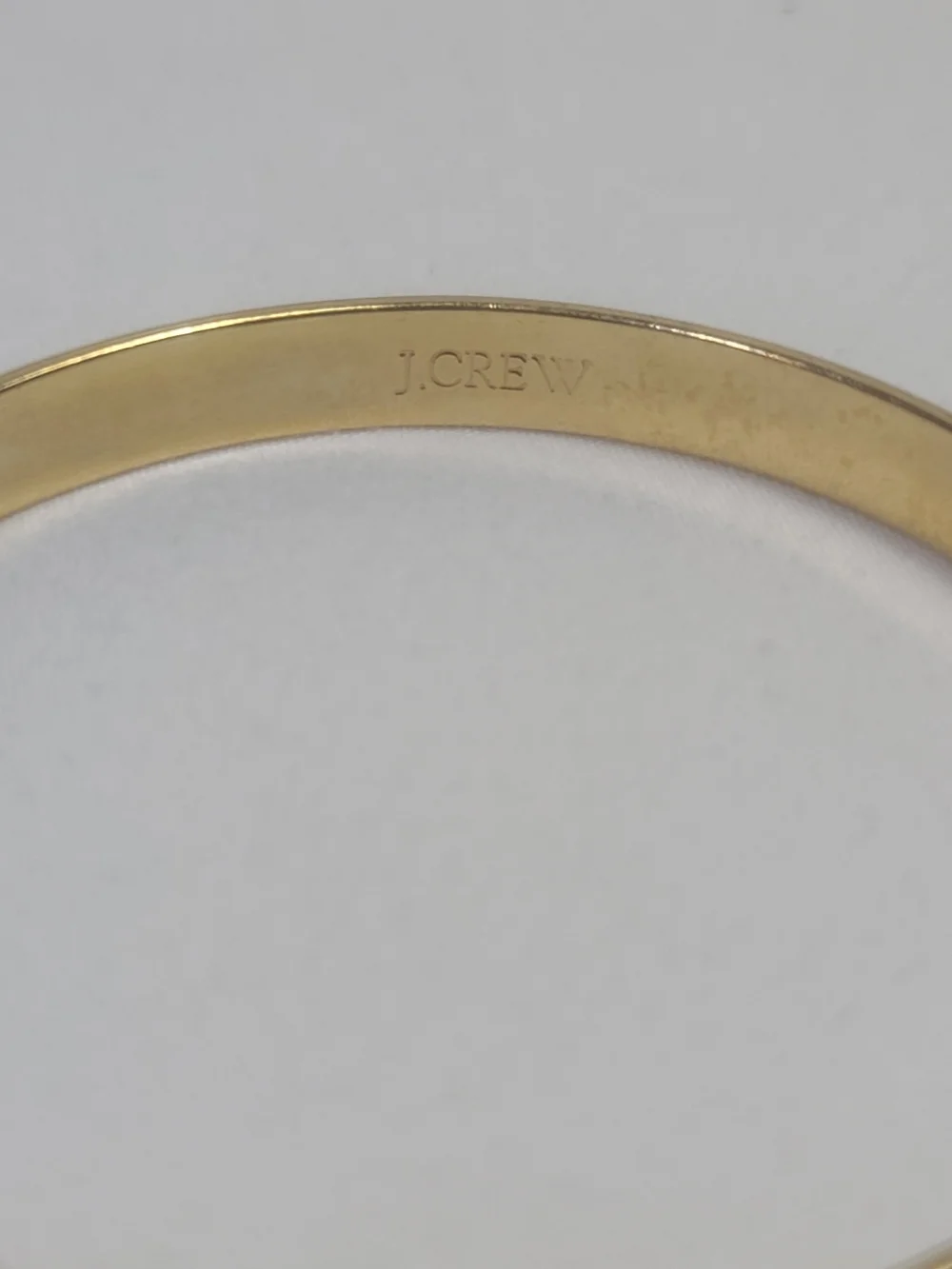 J. Crew Zebra Print Animal Enamel Gold Tone Bracelet Bangle